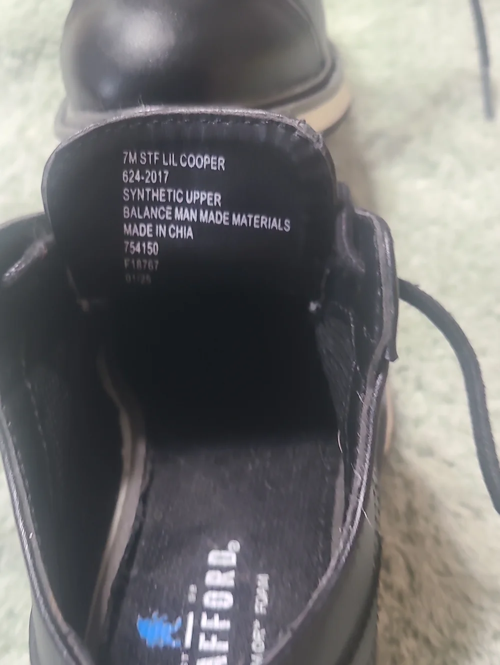 Stafford Black Lace-Up Kids Dress Shoes with White Trim